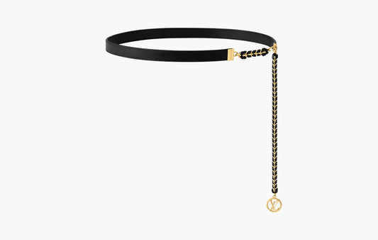 Braided Chain 20mm Belts "Black and Gold"