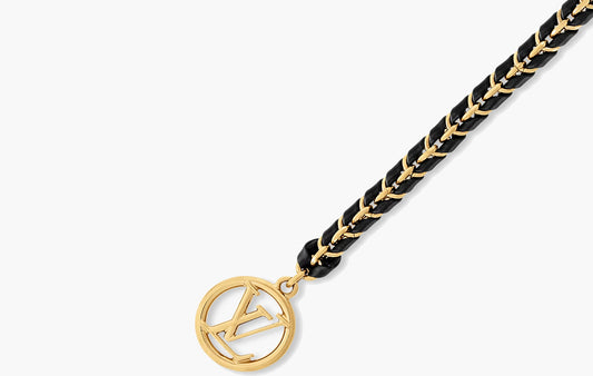 Braided Chain 20mm Belts "Black and Gold"