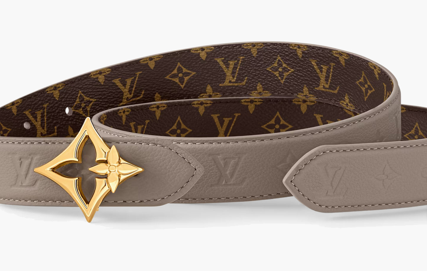 LV Flowergram Ard 30mm Reversible Belt 90 CM