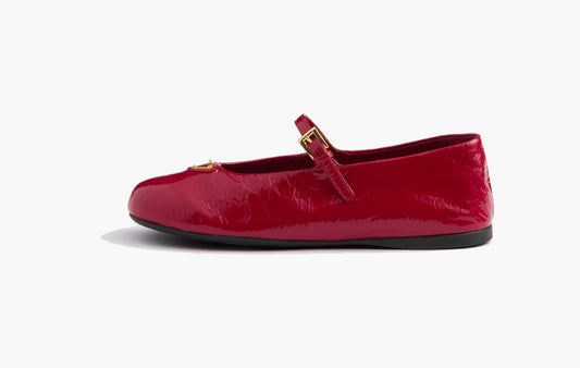 Naplak Patent Leather Ballerinas Lambskin "Cherry Red"