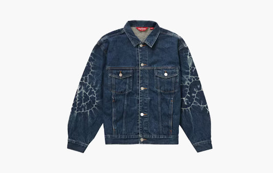 Shibori Denim Trucker Jacket "Rigid Indigo"