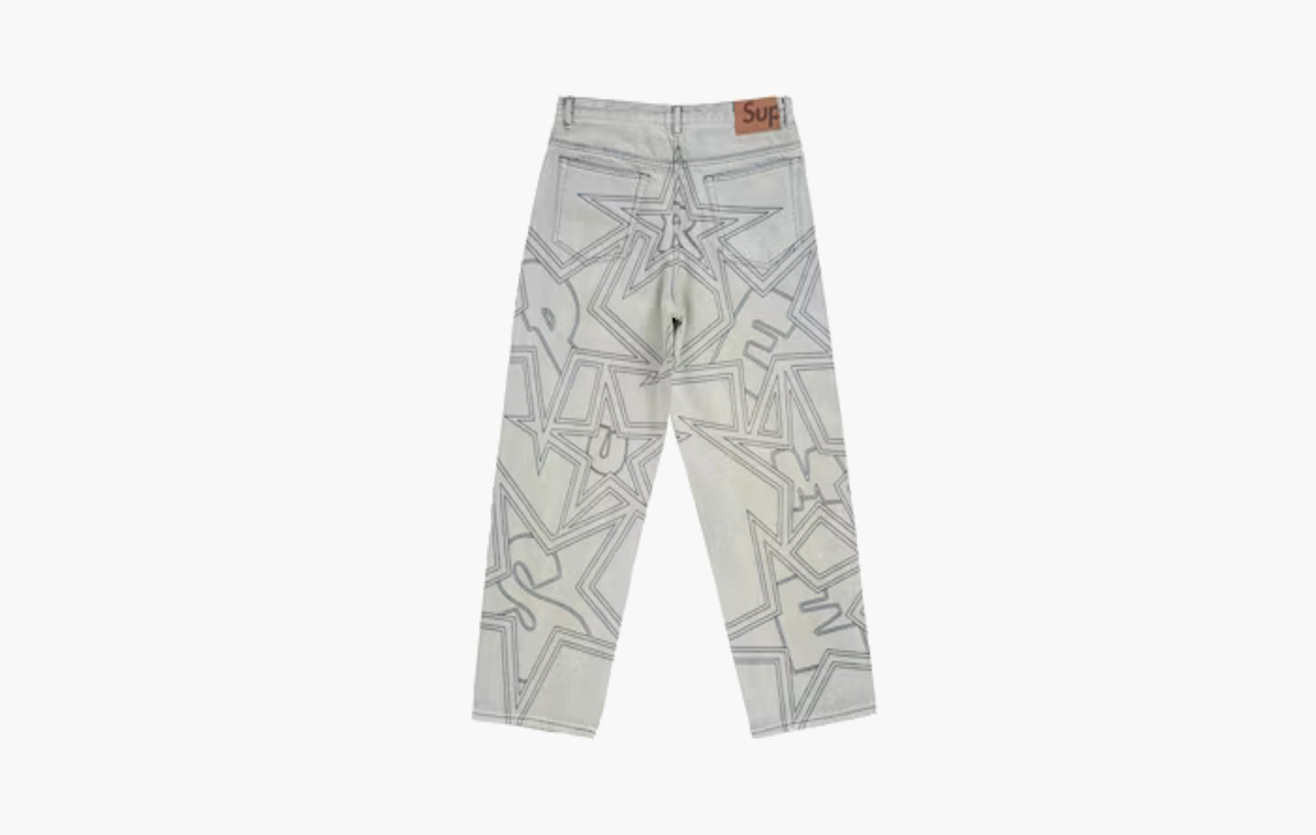Stars Topstitch Baggy Jean "Dirty"