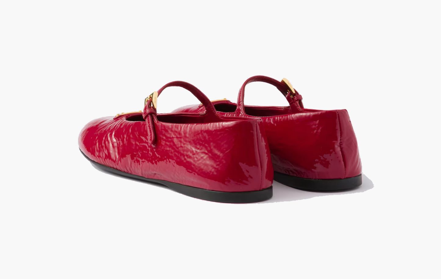 Naplak Patent Leather Ballerinas Lambskin "Cherry Red"