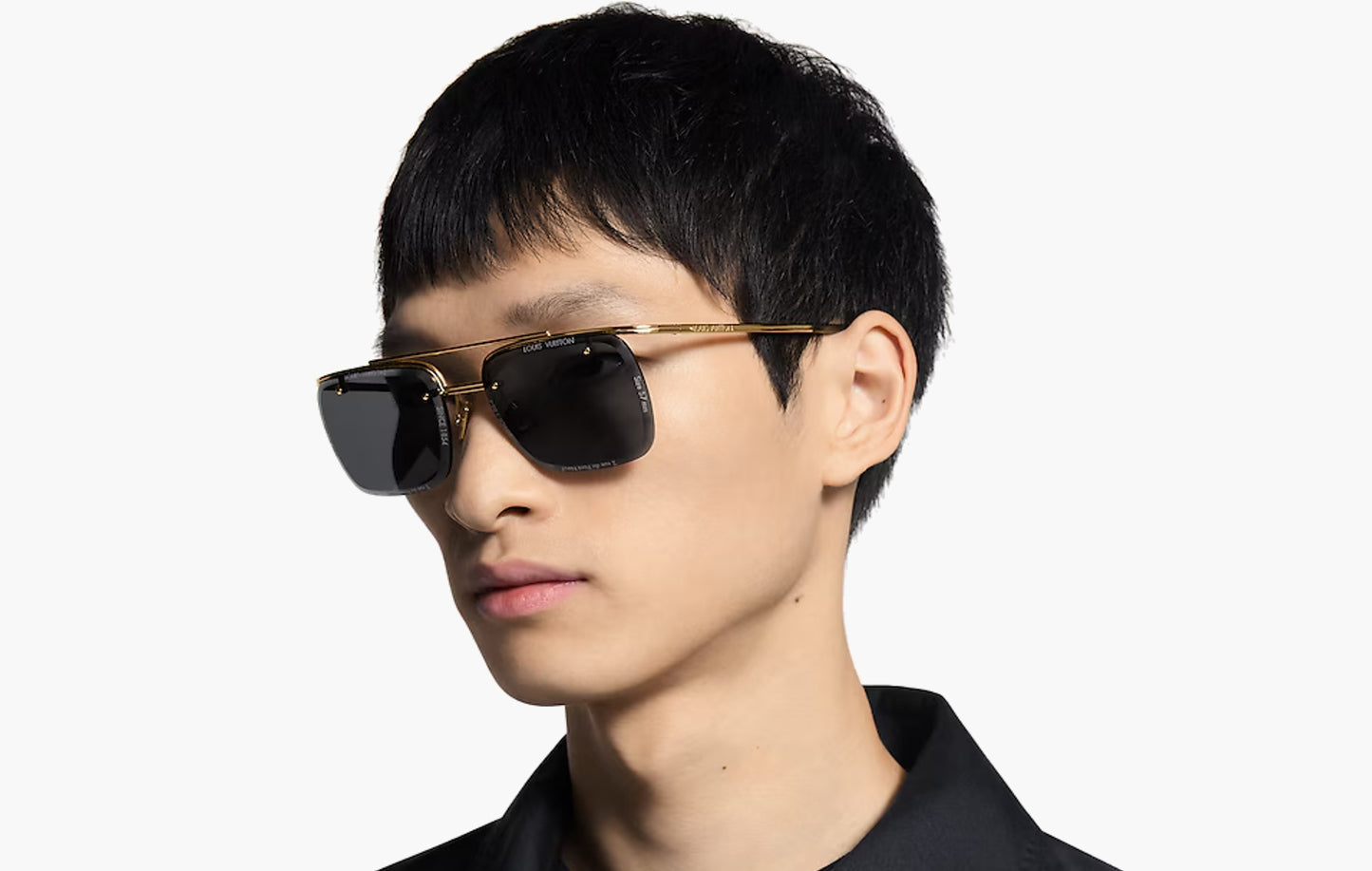 LV Super Vision Light Large Square Sunglasses "Black"