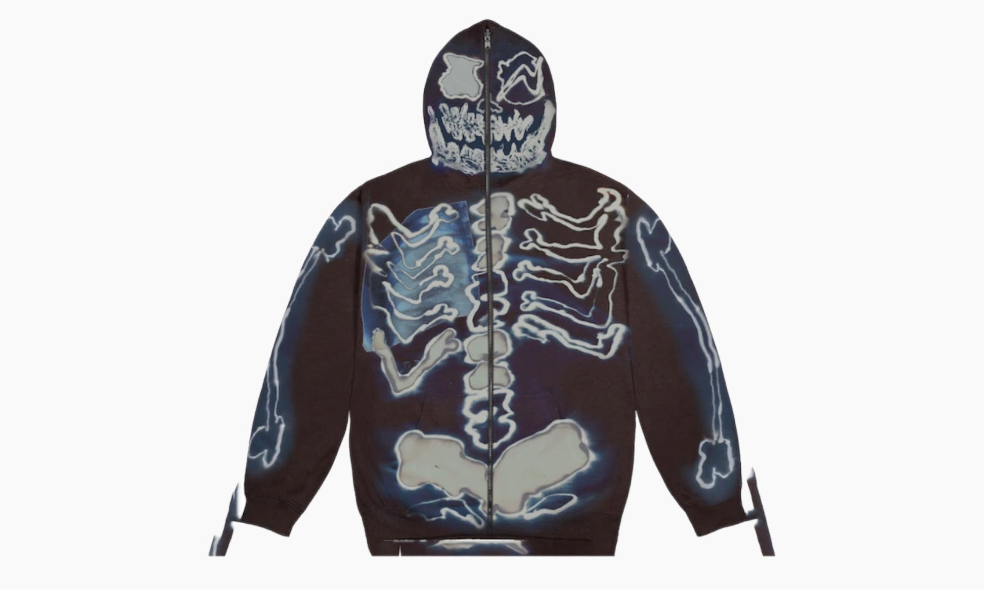 Travis Scott Cactus Jack For Fragment Skeleton Graffiti Full Zip Hoodie Multi | The Sortage