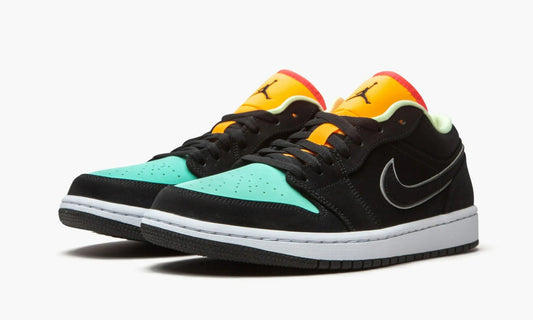 Air Jordan 1 Low Black Aurora Green Laser Orange - CK3022 013