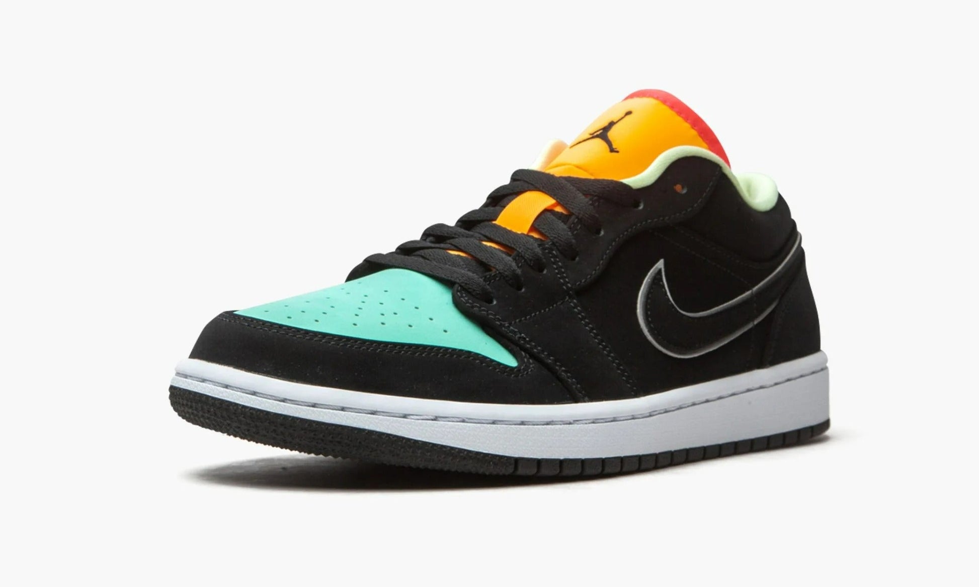 Air Jordan 1 Low Black Aurora Green Laser Orange - CK3022 013