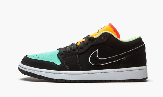 Air Jordan 1 Low Black Aurora Green Laser Orange - CK3022 013