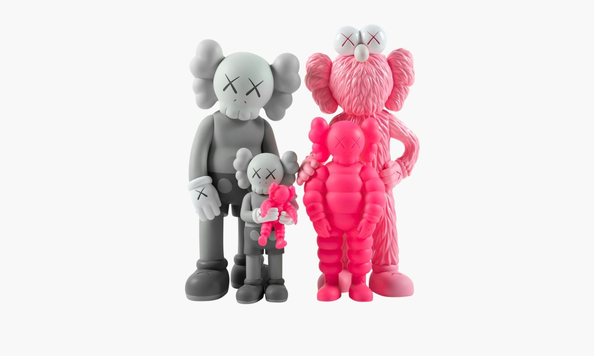Family Vinyl Figures Grey Pink - KAWS071 | The Sortage