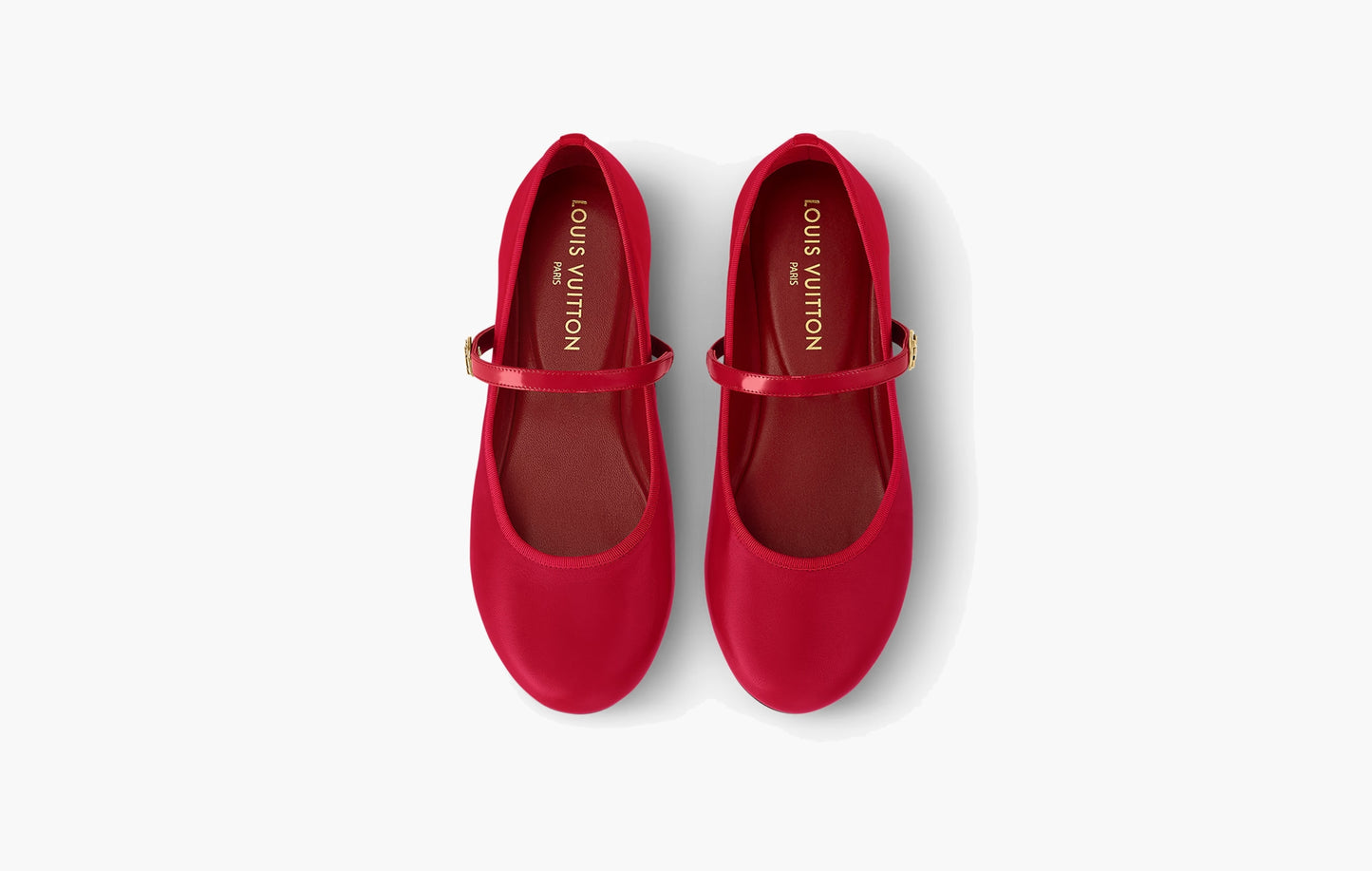 Romy Flat Ballerina Lambskin "Red"
