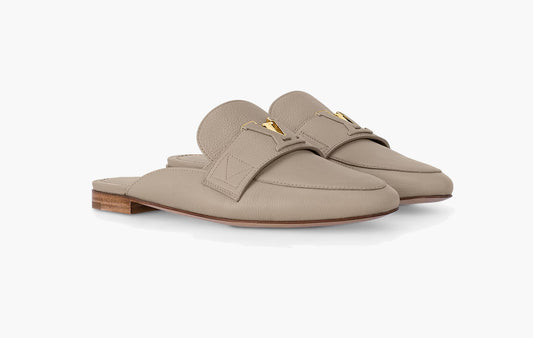 LV Mare Open Back Loafer Grained Calf Leather "Galet Gray"