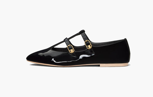 Les Ballerines Babies In Patent Calfskin "Black"