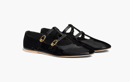 Les Ballerines Babies In Patent Calfskin "Black"