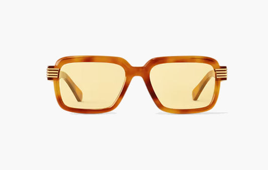 LV Slide Large Square Round Sunglasses "Dark Tortoise"