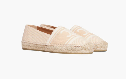 Les Espadrilles Celine In Triomphe Jacquard Canvas "Beige"