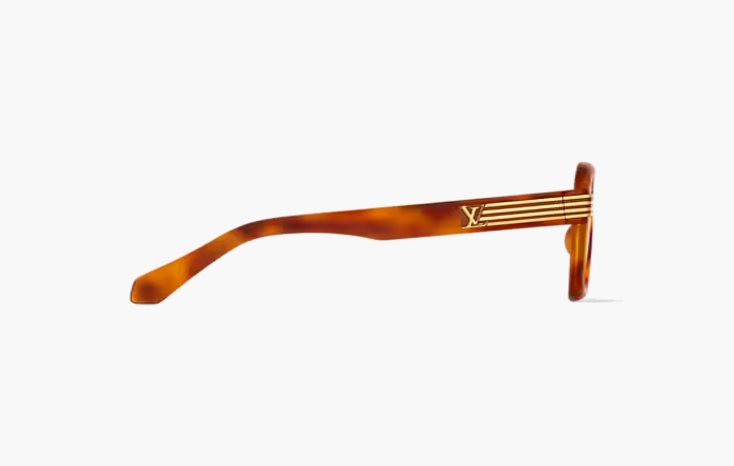 LV Slide Large Square Round Sunglasses "Dark Tortoise"